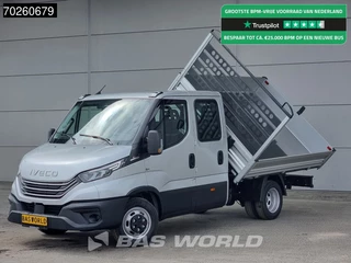 Iveco Daily 35C21 Kipper 3 zijdige Dubbel Cabine 3.0L 210PK Airco Cruise LED Camera Tipper Kieper Benne 2m3 Airco
