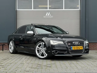 Hoofdafbeelding Audi A8 Audi A8 4.0 TFSI/520pk S8 quattro S line Pro Line+|2012 |Keramisch|Pano|Stoel verwarm/verkoel.|Camera|Leder|21"LMV