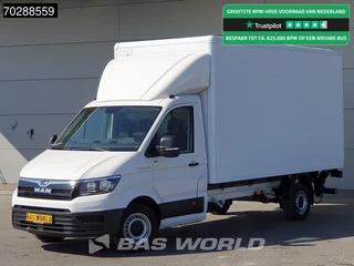 MAN TGE 3.140 Laadklep Automaat Bakwagen Airco Cruise Camera Euro6 Meubelbak Koffer 20m3 Airco Cruise control