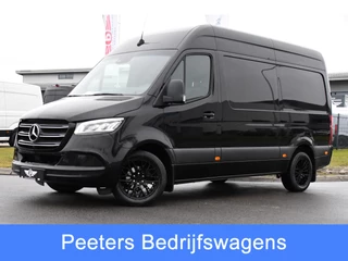 Mercedes-Benz Sprinter 319 V6 3.0 CDI L2H2 Black Edition 360 Camera, Cruise, Carplay, 10,5'' Mbux, LED, Trekhaak, Stoelverwarming, Standkachel, NAVI, Leder, Uniek!