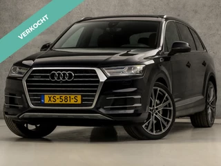 Audi Q7 3.0 TFSI quattro Sport 7 Persoons 334Pk Automaat (PANORAMADAK, VIRTUAL COCKPIT, LUCHTVERING, GROOT NAVI, MEMORY SEATS, HEAD-UP DISPLAY, 360 CAMERA, BOSE AUDIO, ZWART HEMEL, NIEUWSTAAT)