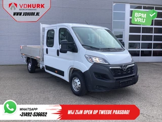 Opel Movano 2.2 140 pk DC Dubbel Cabine Open Laadbak/ 7 Pers./ 2.5t Trekverm./ Cruise/ Airco/ 288x215x35/ Pick up