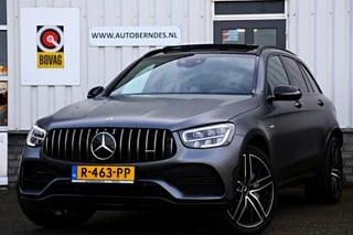 Mercedes-Benz GLC 43 AMG 390PK 4MATIC 9-G Aut.*Designo Selenitgrau Mango!*Incl. BTW*Nieuw Model*Perfect Onderh.*Night Pakket/Pano/Sfeerverl./Matrix LED/Elek. Trekhaak/Burmester/Apple Carplay-Android/HUD/MBUX/DAB/Camera/21 inch LM*