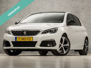 Peugeot 308 1.2 PureTech GT Line Automaat (PANORAMADAK, APPLE CARPLAY, NAVIGATIE, 360 CAMERA, KEYLESS, ZWART HEMEL, SPORTSTOELEN, LEDER, GETINT GLAS, LED KOPLAMPEN, NIEUWSTAAT)