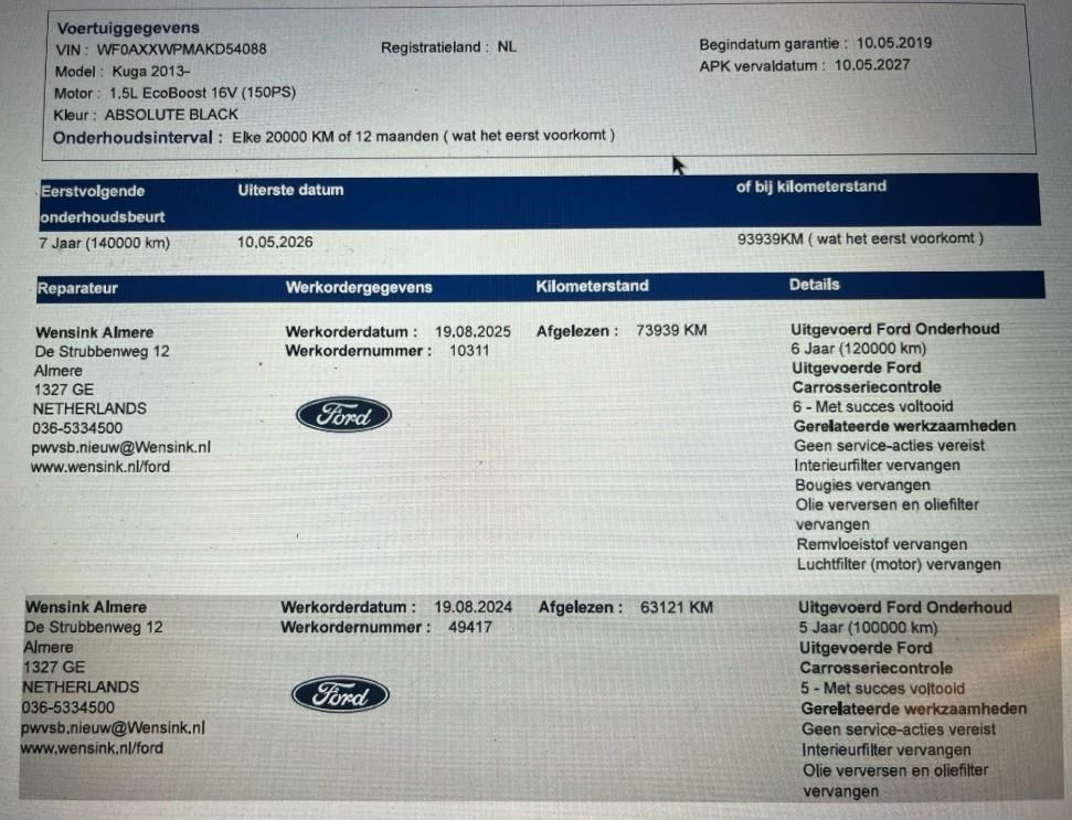 Hoofdafbeelding Ford Kuga