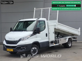 Iveco Daily 35C18 3.0L Automaat Open Laadbak met Kist Dubbellucht 3,5t Trekhaak Cruise Euro6 Pritsche Pickup Open Box 2m3 Trekhaak Cruise control