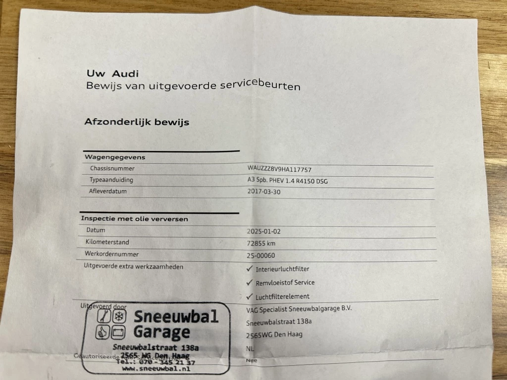 Hoofdafbeelding Audi A3