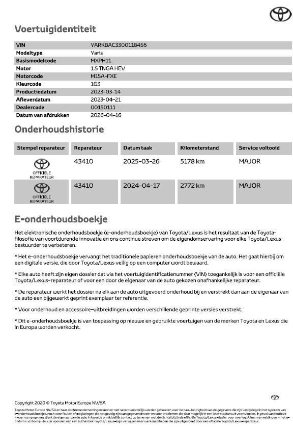 Hoofdafbeelding Toyota Yaris