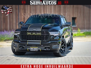 Dodge Ram 1500 Limited Night High Output 540HP 706Nm | Massage + Full Option | De Meest Luxe en Volle Pick-Up in zijn Klasse | Comfortabele Dubbele Cabine met Royale 5 Zitplaatsen | BPM vrij | Nu Leverbaar uit Voorraad | Voorraad Nr 2356 - 0990