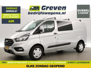 Ford Transit Custom 2.0 TDCI L2H1 | Dubbele Cabine | 6 Persoons | LED Trekhaak Airco Cruise Camera Carplay Navigatie PDC