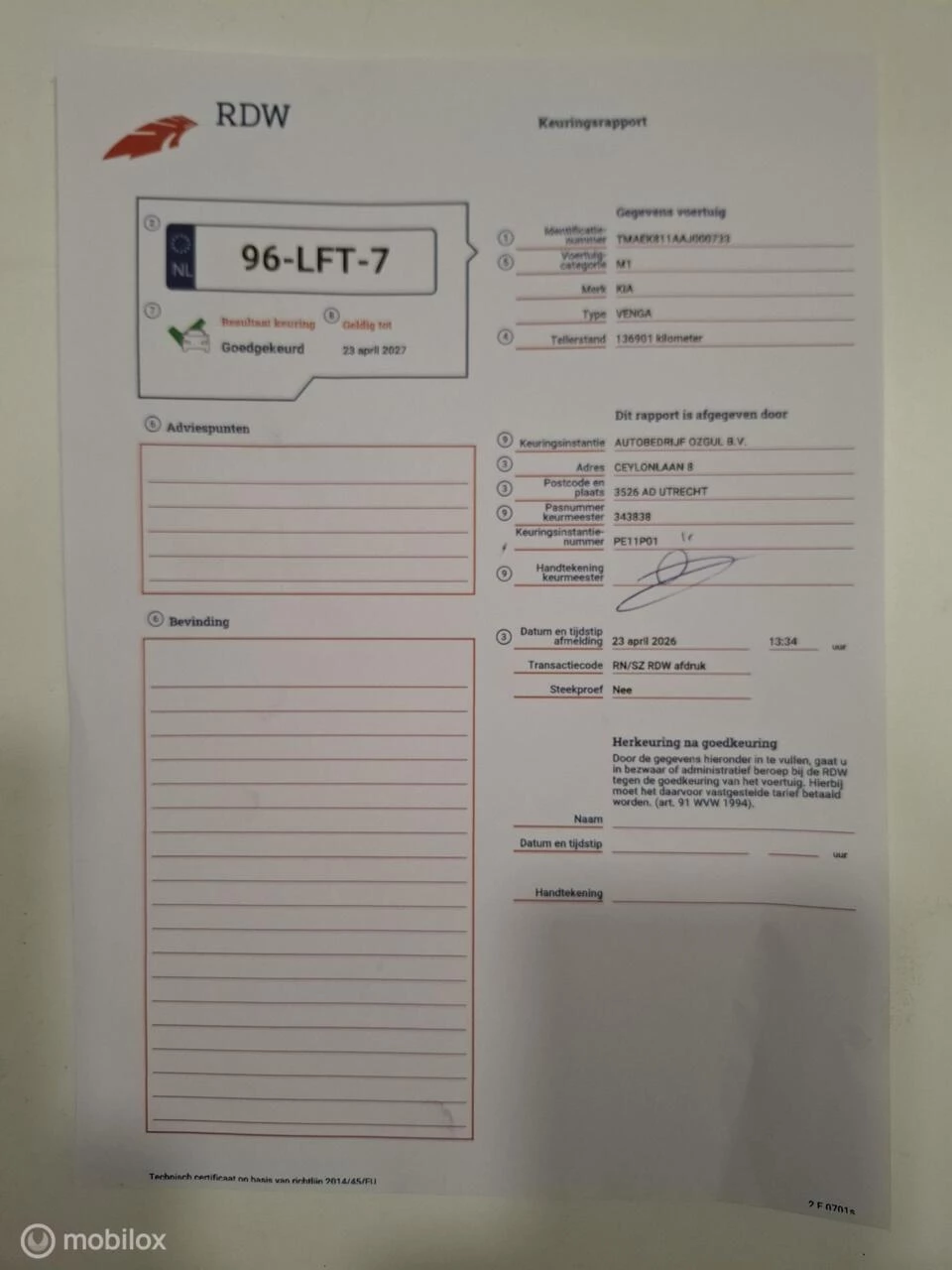 Hoofdafbeelding Kia Venga