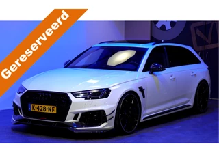 Audi RS4 RS4-R ABT Avant 1/50 390kW/530pk S-Tronic8 Quattro KERAMISCHE REMMEN + BANG&OLUFSEN + BLUE EYE + PANORAMADAK + ADAPT.CRUISE + CARBON IN-&EXTERIEUR + HEAD-UP + ABT/KW ONDERSTEL + SPORTUITLAAT + DIAMOND STITCH + CAMERA + PARKSENSOREN + 21" LM-VELGEN!!