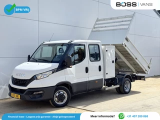 Iveco Daily 35C14 2.3 Kipper Dubbele Cabine Dubbellucht 3,5t Trekhaak 6 Stoelen Airco Cruise Control Benne Tipper