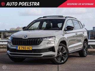Skoda Karoq 1.5 TSI ACT 150 PK DSG Sportline Panoramadak Camera ACC Matrix LED Virtual Cockpit Sfeerverlichting Stoelverwarming Stuurverwarming Navigatie DAB Apple CarPlay Android Auto 18" incl. BTW