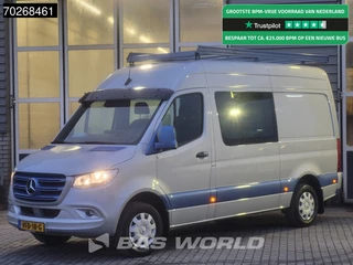 Mercedes Sprinter 319 CDI V6 190PK Automaat L2H2 Dubbel Cabine 3.5T trekhaak Navi Camera Airco Cruise Doka Mixto 7m3 Airco Dubbel cabine Trekhaak Cruise control