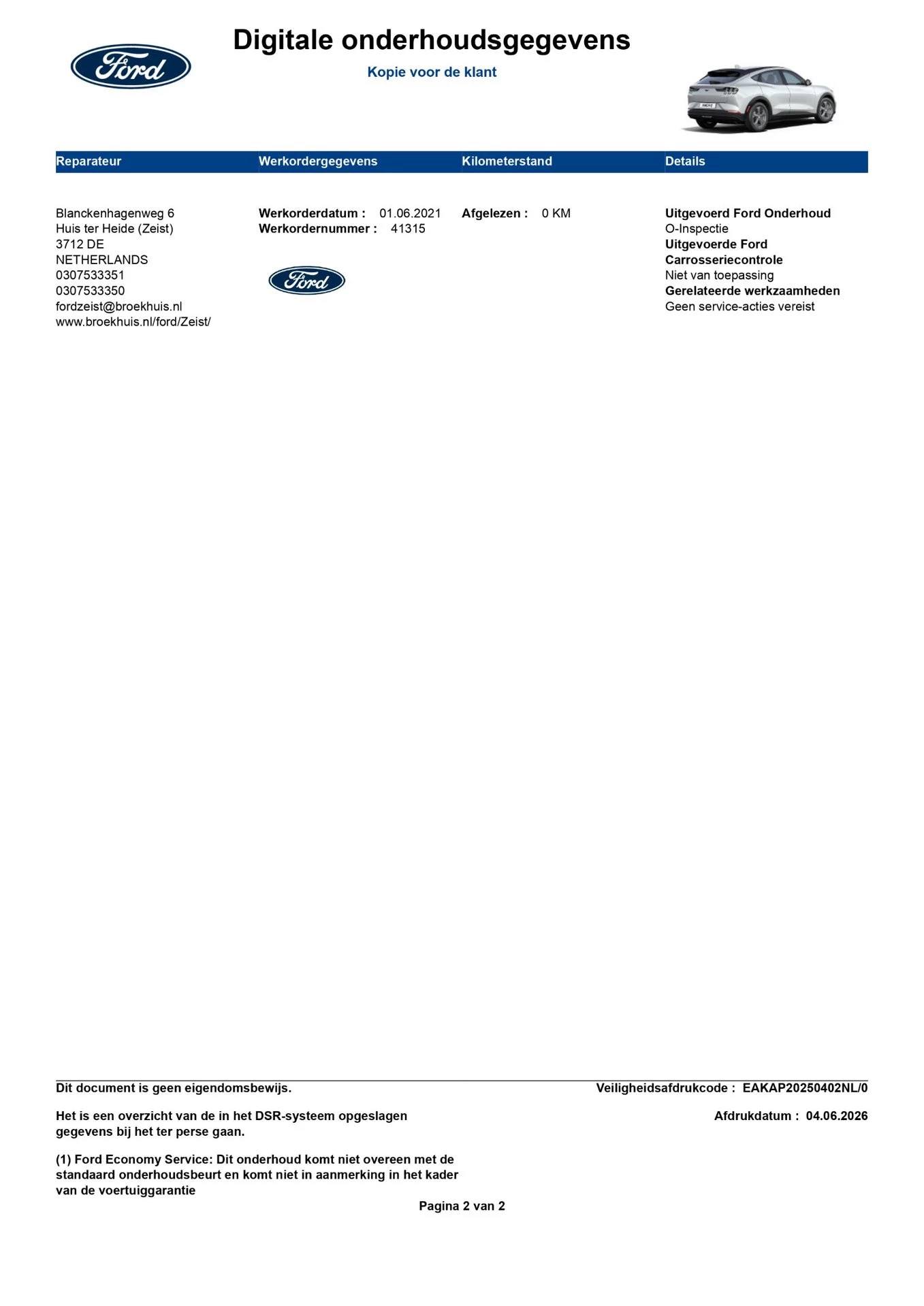 Hoofdafbeelding Ford Mustang Mach-E