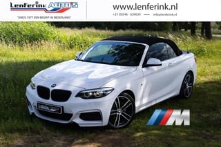 BMW 218i Cabrio M Sport Leder Harman Kardon Led koplampen Navi Clima Verwarmbare stoelen M-stuur