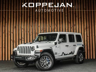 Hoofdafbeelding Jeep Wrangler Jeep Wrangler Unlimited 4xe 380 80th Anniversary Hybrid 380PK Automaat | ADAPTIVE CRUISE | STOELVERWARMING | STUURVERWARMING | LEDER |