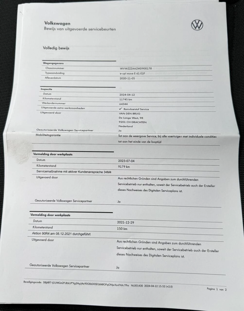 Hoofdafbeelding Volkswagen e-up!