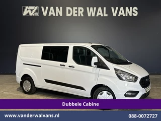 Ford Transit Custom 2.0 TDCI 130pk Automaat L2H1 Dubbele Cabine Euro6 Airco | 6-Zits | Camera | Navigatie | LED, Android Auto, Adaptieve Cruisecontrol, Verwarmde voorruit, Stoelverwarming, Parkeersensoren