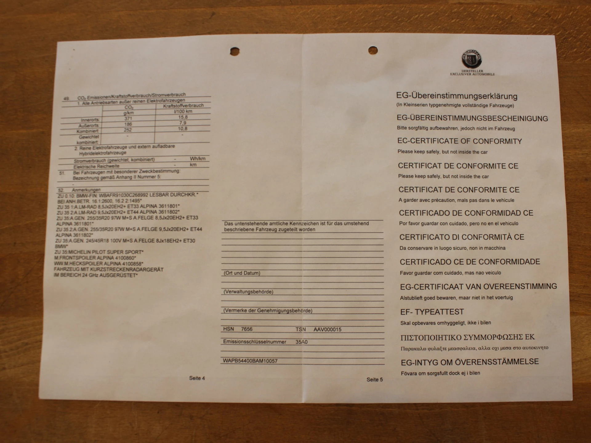 Hoofdafbeelding Alpina B5