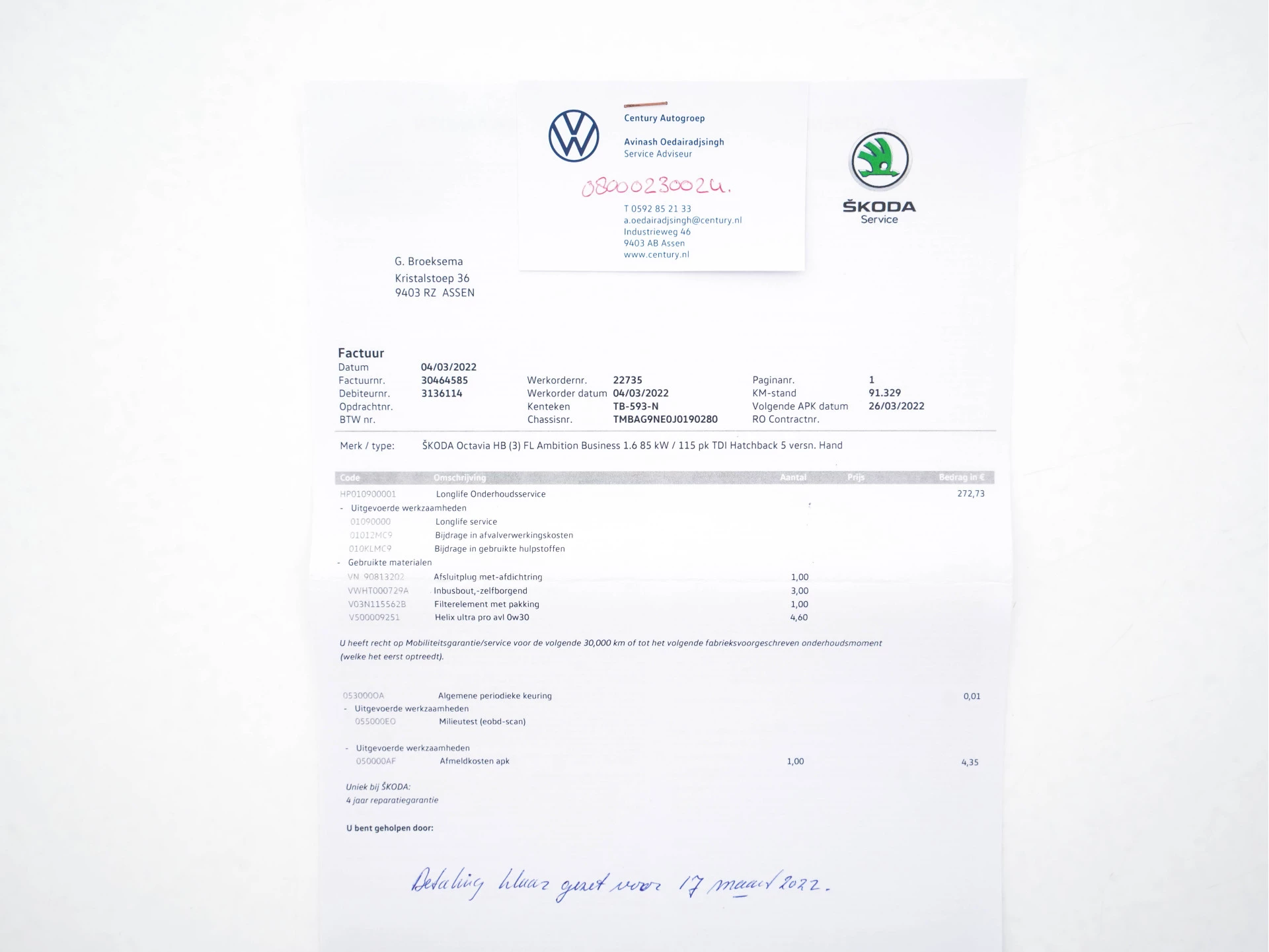 Hoofdafbeelding Škoda Octavia