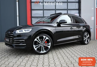 Audi Q5 55 TFSI e S-Line Quattro Competition 367PK | Luchtvering | Pano | 360 | Keyless | Ambient+ | Trekhaak | Alcantara | Memory | Digitaal Dash | Matrix Led | 21'' SQ5 "| Blind Spot | Afgevlakt Stuur | Nieuwe APK | Btw Auto | SOH 95% | Carplay