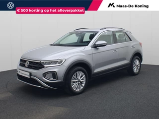 Hoofdafbeelding Volkswagen T-Roc Volkswagen T-Roc 1.0TSI/110PK Life · Navigatie · Parkeersensoren · LED · Garantie tot september 2027 of 100000km.