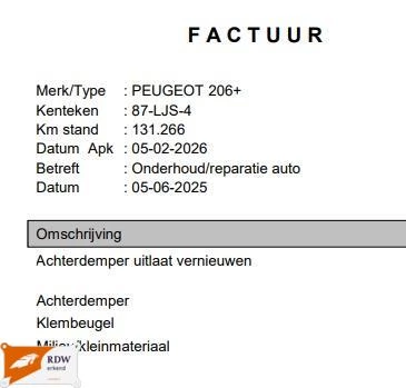 Hoofdafbeelding Peugeot 206