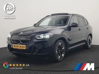 BMW iX3 M Sport 80 kWh 286pk Dealer O.H. | Trekhaak Af Fabriek | Panodak | Head Up | Adaptive Cruise | 360 Camera | Adaptief Onderstel | Harman / Kardon | Lederen Sportstoelen Memory & Verwarmd | Keyless | Blis | Apple Carplay | Sfeerverlichting | Navigatie | DAB | 20"L.M |
