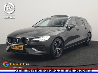 Volvo V60 T6 Recharge AWD Inscription PHEV 340pk Dealer O.H. | Panodak | Camera | Lederen Sportstoelen Memory & Verwarmd | Stuur Verwarmd | Keyless | Navigatie | DAB | Cruise Control | Plug In Hybrid |