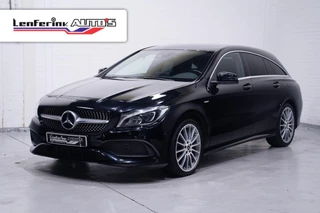 Mercedes-Benz CLA-klasse Shooting Brake 180 business Edition lederen bekleding navigatie PDC v+a sportstoelen stoelverwarming carbon inlegdelen led-high performance verlichting trekhaak 18"LMV private-glas cruise controle schakelflippers aan het stuur
