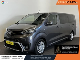 Toyota PROACE Electric Shuttle Long Extra Range Cool 75 kWh 9PERSOONS Personenbus Navigatie Apple Carplay/Android Auto Parkeersensoren Cruise Control Lichtmetalen velgen Getinte ramen Airco
