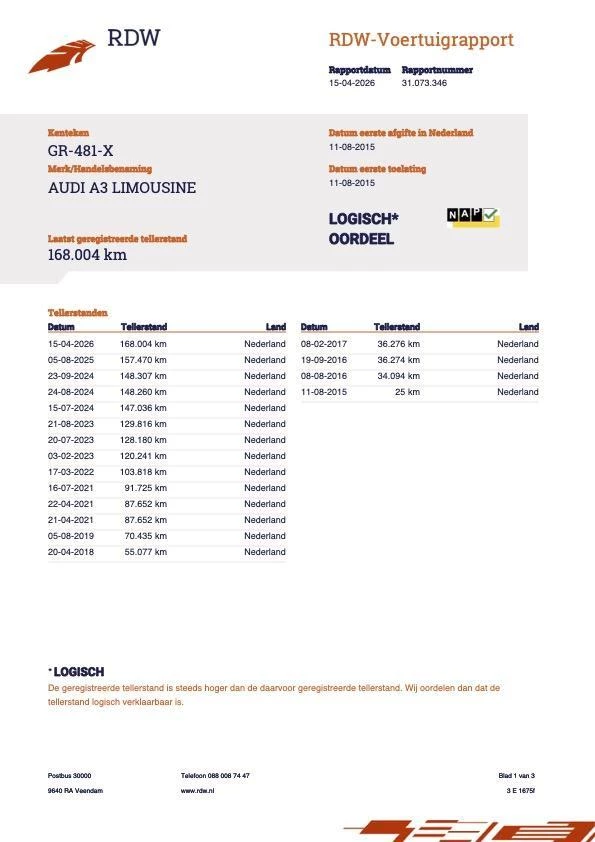 Hoofdafbeelding Audi A3