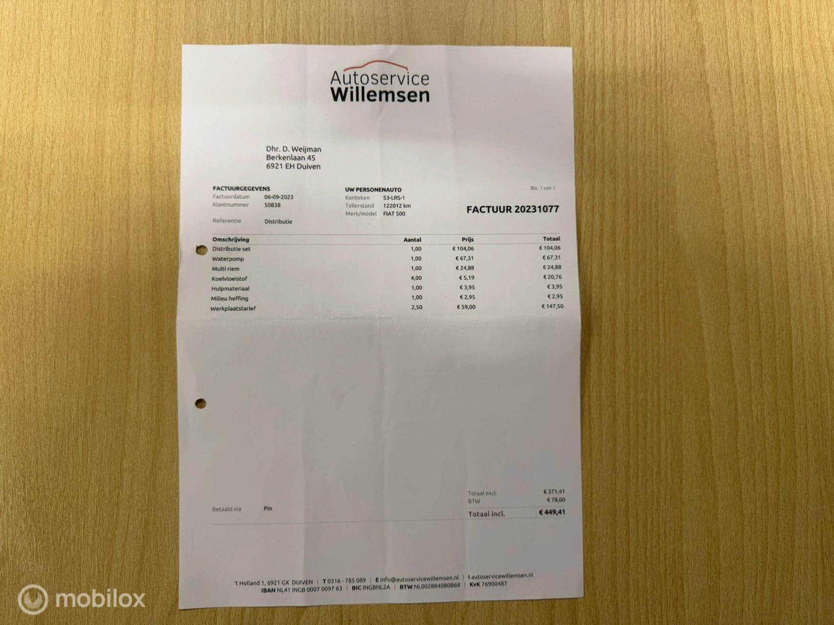 Hoofdafbeelding Fiat 500