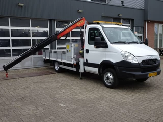 Hoofdafbeelding Iveco Daily Iveco Daily 50C14G 136pk Cng / Benzine PTO Kraan Palfinger PC2700a Trekhaak 3500kg Luchtvering Cruise control 1e eigenaar ex gemeente Erdga Open laadbak Pick-up p-up