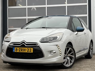 Citroën DS3 1.6 e-BlueActive Sport Chic 165pk | Achteruitrijcamera | Bluetooth | Cruise control | Lederen bekleding | Navigatiesysteem | Parkeersensor achter | two-tone metaalkleur | Voorstoelen verwarmd | Xenon | Prachtige auto!