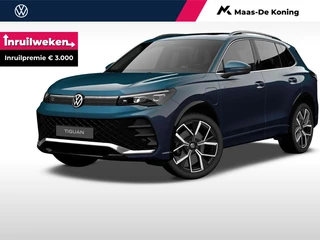Volkswagen Tiguan R-Line-Edition 1.5 eHybrid 204 pk 6 vers. DSG · Blackstyle pakket · Comfort pakket · Trekhaak incl. aanhangermanoeuvreerhulp (trailer assist) ·