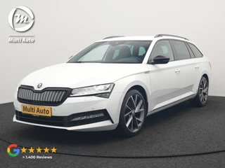 Škoda Superb Combi 1.4 TSI iV Sportline Business Plug In Hybrid 218pk Dealer O.H PHEV | Trekhaak Af Fabriek | Adaptive Cruise | Alcantara Sportstoelen Memory & Verwarmd | Canton Audio | Apple Carplay | Stuur Verwarmd | Keyless | Sfeerverlichting |  Navigatie | DAB |