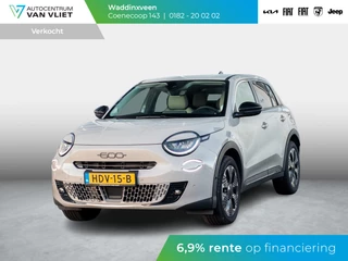 Fiat 600 1.2 Hybrid La Prima | Automaat | PDC | Adapt. Cruise | Clima | Apple Carplay | Stoelverwarming | Keyless | BSM | 18" | Camera