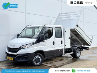 Iveco Daily 35C14 2.3 Kipper Dubbele Cabine Dubbellucht 6 Stoelen Airco Cruise Control Trekhaak Benne Tipper Luchtgeveerde stoel