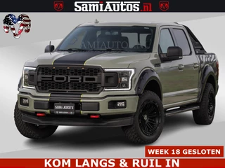 Dodge Ram Pick-Up FORD F150 5.0 V8 4X4 | MAT OLIVE GREEN | BIJTELLING VRIJ | ZEER DIK | CAMERA | 3500KG | PANORAMA | LEDER | GO RHINO ROLLBAR | CRUISE CONTROL | PRINS LPG | BAKFLIP COVER | Deze pick-up is leverbaar met zowel een groot rijbewijs (C) als een klein rijbewijs (B). Laat ons weten wat jouw voorkeur is.