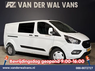 Ford Transit Custom 2.0 TDCI 131pk L2H1 Dubbele Cabine Euro6 Airco | 6-Zits | Cruisecontrol | 2550kg Trekhaak Verwarmde voorruit, Parkeersensoren