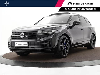 Hoofdafbeelding Volkswagen Touareg Volkswagen Touareg R Edition 3.0 eHybrid 462 PK 8 versn. DSG · Nachtzichtassistent · Comfort Pakket · Trekhaak inklapbaar, met elektrische ont grendeling, incl. aanhangwagenmanoeuvreerhulp 'Trailer Assist' · Zijruiten achter en achterruit getint, 82% lichtabsorberend en geluidsisolerend ·