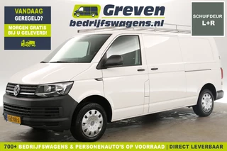 Volkswagen Transporter 2.0 TDI L2H1 140PK Airco Carplay Imperiaal 2xSchuifdeur 3 Persoons Navigatie PDC Trekhaak