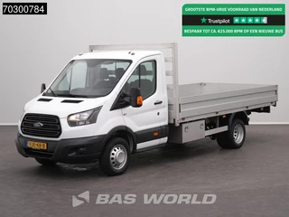 Ford Transit 130pk Dubbellucht 421cm Open Laadbaak Trekhaak Airco Cruise Euro6 Pritsche Pickup Open Box Airco Trekhaak Cruise control
