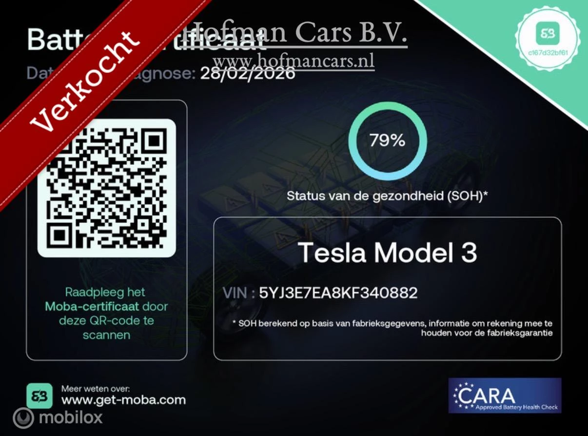 Hoofdafbeelding Tesla Model 3