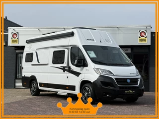 Fiat Ducato Knaus Boxstar Freeway 630 ME automaat buscamper hoogdak lengte bedden airco 2x zonnepaneel elktr schotel tv luifel remis plisse fietsenrek