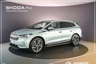 Hoofdafbeelding Škoda Enyaq iV Skoda Enyaq iV 80 204pk Automaat Adaptive cruise control, Elektrische achterklep, Navigatie, Achteruitrijcamera, LED matrix koplampen, Airco, Parkeersensoren, DAB, Stuurwiel verwarmd