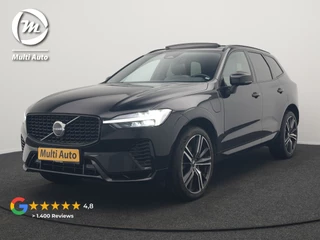 Volvo XC60 T6 AWD R-Design Plug In Hybrid 350pk Dealer O.H. PHEV | Trekhaak Af Fabriek | Panodak | Adaptive Cruise | Harman / Kardon | Lederen Sportstoelen Memory & Verwarmd | Google Assistent | Stuur Verwarmd | Keyless | Apple Carplay | DAB |